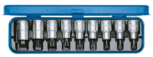 Gedore 6150050 Screwdriver bit socket set 1/2" 9 pcs IS-PH-XZN INX 19 PM