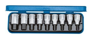 Gedore 6156410 Screwdriver bit socket set 1/2" 9 pcs in-hex INCH IN 19 PA