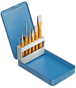 Gedore 8725710 Chisel and punch set 6 pcs in metal case 106 D