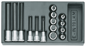 Gedore 1402234 Screwdriver bit socket set 1/2" in 1/3 ES tool module 1500 ES-IN 19 LKM