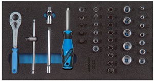 Gedore 2308967 Socket set 1/4" in 1/3 Check-Tool module 1500 CT1-20