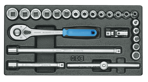 Gedore 6626070 Socket set 3/8" in 1/3 ES tool module 1500 ES-30
