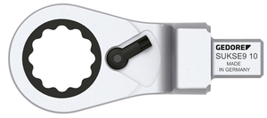Gedore 2827778 Rectangular ring ratchet spanner, reversible SE 9x12, 19 mm SUKSE9 19