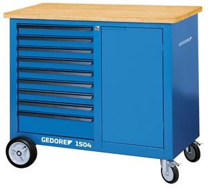 Gedore 1814923 Mobile workbench with 9 drawers 1504 0810