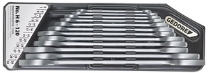 Gedore 6079750 Double open ended spanner set with holder 12 pcs 6-32 mm H 6-120