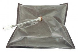 RKI 81-1126RK Gas bag with fitting & hose barb, 9?? x 12?? tedlar, 3 liters