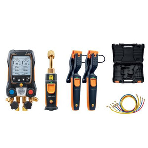 Testo 0564 5572 01 testo 557s Smart Vacuum Kit with hoses - Smart digital Manifold with wireless vacuum and temperature probes and set of 4 refrigerant hoses