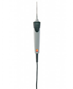 Testo 0602 2693 Fast-action, waterproof immersion/penetration probe, TC type K, tip Ø 1.5 mm x 14 mm, probe Ø 5 mm x 60 mm, -76 to 1472°F / -60 to +800°C, fixed cable