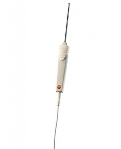 Testo 0603 1993 Waterproof surface probe with widened measurement tip for flat surfaces, T/C type T,  tip Ø 6 mm x 50 mm, probe Ø 5 mm x 112 mm, -58 to 662°F / -50 to +350°C, handle + 3.9 ft / 1.2 m cable