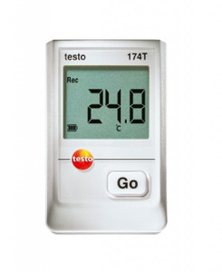 Testo 0572 1560 testo 174T Mini Temp Data Logger, 1 channel, inludes locking wall holder & batteries