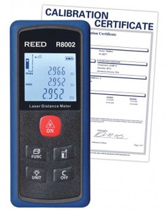 REED Instruments R8002-NIST LASER DISTANCE MEASURER 148FT, 45M W/NIST CERT