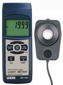 REED Instruments SD-1128 LIGHT METER/TYPE J/K THERMOMETER, DATA LOGGER, 100,000 LUX