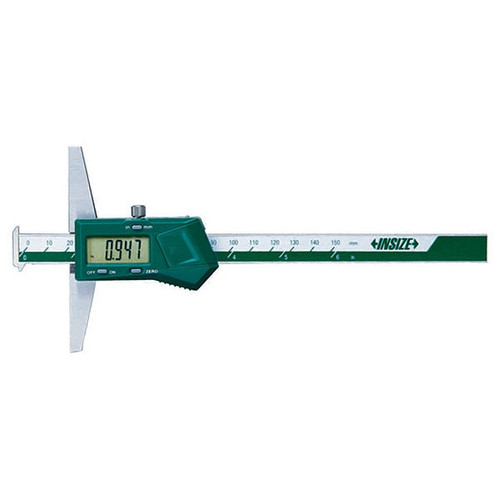Insize 1144-200A Electronic Double Hook Depth Gage, 0-8"/0-200Mm