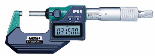 Insize 3101-225E Electronic Outside Micrometer, Ip65, 8-9"/200-225Mm