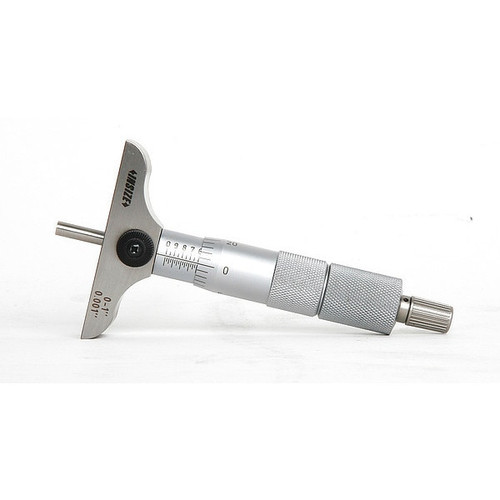Insize 3241-B1 Depth Micrometer, 0-1", Graduation .001", Base 2.480.669"