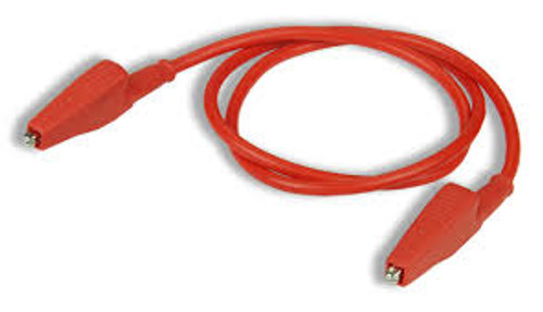 Cal Test CT3809-100-2 Lead, Med. Allig Clips - SILIC 0.82, 100cm, Red