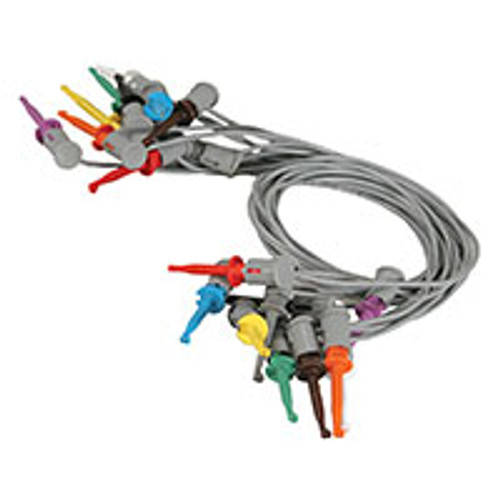 Global Specialties GSA-3185 Leads, MiniPRO 10pc Kit - PVC 0.40, 50cm, 10 Colors