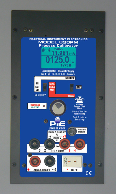 Piecal 830PM  2 measurement channels, Multifunction Diagnostic Panel Mount Calibrator