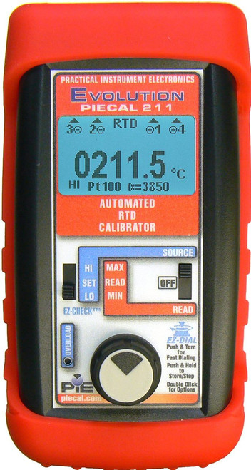 Piecal 211 RTD Process Calibrator  with patented RTD wire detection