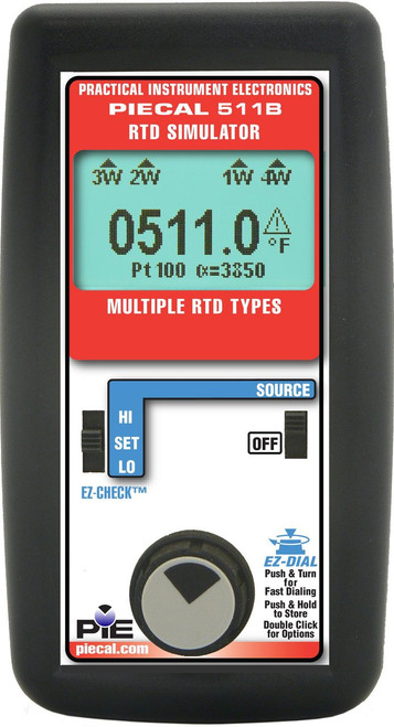 Piecal 511B 10 Type RTD Calibrator, Source only; also ohms