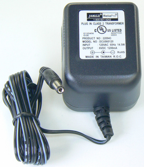 Piecal 020-0101 120 V AC 60Hz Output 6V DC 1A Power Adaptor