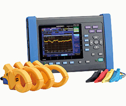 Hioki PW3198 Power Quality Analyzer Includes: L1000 Voltage Cables, AC Adaptor, Battery Pack