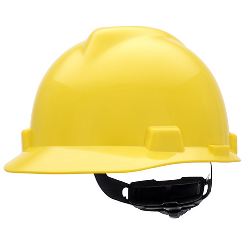 MSA 477484 Cap, V-Gard, Fas-Trac, Large, Yellow