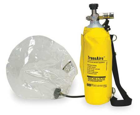 MSA 10008293 Respirator,Escape,Transaire 10,W/3Al Cy