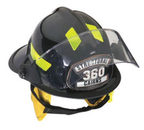 MSA 360SFSB Fire Helmet, 360S, Fs, Black, Std