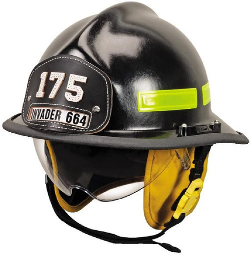 MSA 664FSB Fire Helmet, 664, Fs, Black, Std