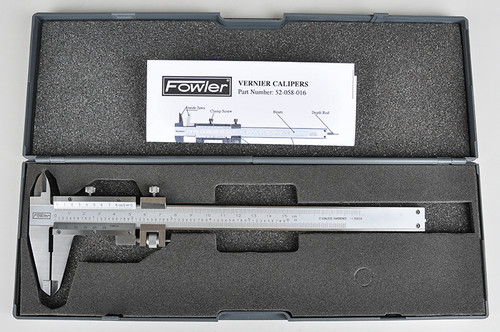 Fowler 0-12"/300mm Vernier Caliper With Fine Adjustment 52-058-012-0