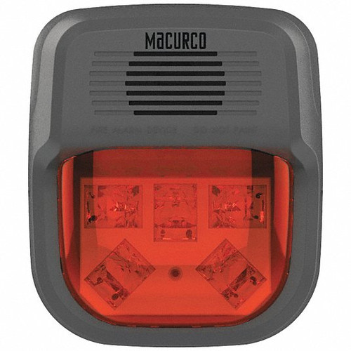 Macurco HS-R HS-R Horn Strobe Alarm, 4-3/4" L, 2" W, LED
