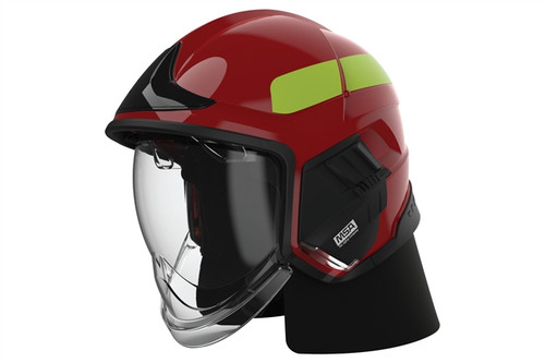 MSA GYM1018500000-GL-G Cairns XF1 Fire Helmet, Red