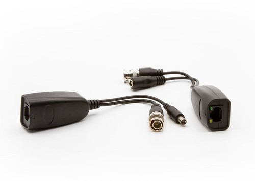 Triplett HDB-PVRJ45PT2 5MP High Performance Video / Power Balun -- 1 male / 1 female power contacts.