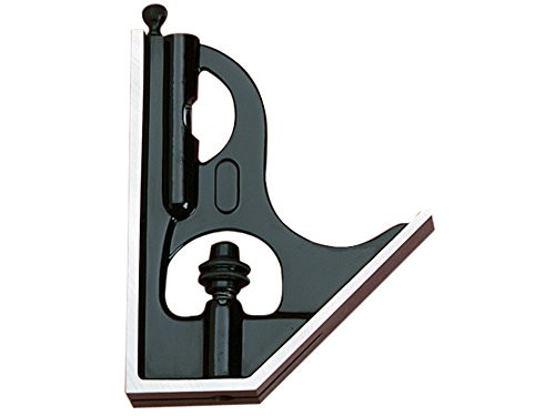 Starrett H11-1224 Cast Iron Square Head For Combination Squares, Combination Sets And Bevel Protractors, Black Wrinkle Finish