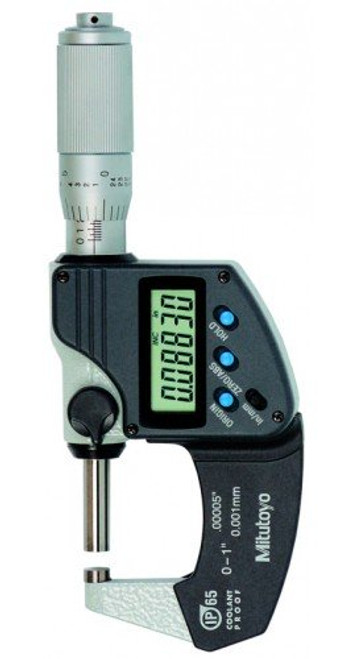 Mitutoyo 293-344-30 Digimatic Micrometer, Range: 0-1"/0-25.4 mm, IP65