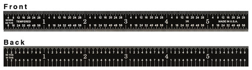 Fowler 52-298-006-0 EZ 6"3R FLX BLK RULE