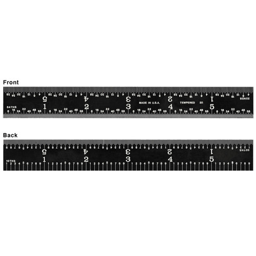 Fowler 52-338-024-0 EZ 24"16R RIG BLK RUL