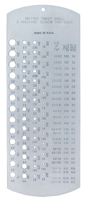 Fowler 1-5.9mm Drill Gage 52-480-006-0