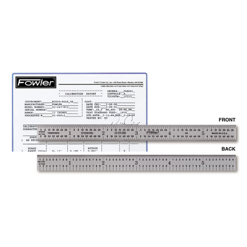 Fowler 52-511-012-0 12"5R FL RULE PRECERT