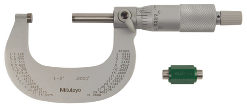 Mitutoyo 101-114 MIC, OUTSIDE, 1-2" 0.0001" RS