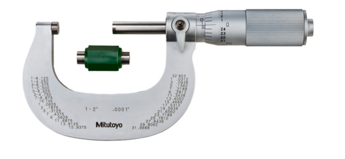 Mitutoyo 101-118 MIC, OUTSIDE, 1-2", 0.0001", FT