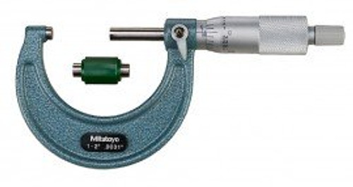 Mitutoyo 103-132 Outside Micrometer Economy Design, 1 to 2"