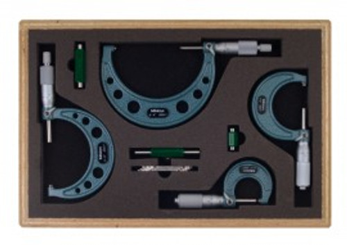 Mitutoyo 103-931 Outside Micrometer Economy Design Set, 0 to 4?