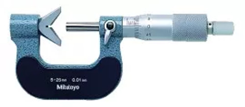 Mitutoyo 114-123 5 Flute V-Anvil Micrometer, 45 to 65 mm