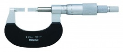 Mitutoyo 122-161 Blade Micrometer Carbide-Tipped, 0.75 mm, 0 to 25 mm