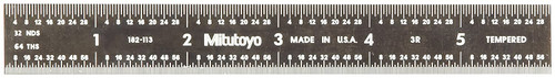 Mitutoyo 182-113 STEEL RULE 6" (BLACK)