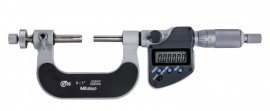 Mitutoyo 324-351-30 Series 324 Interchangeable Ball Anvil-Spindle Gear Tooth Micrometer, 0 to 1"