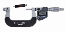 Mitutoyo 326-353-30 Series 326 Interchangeable Anvil-Spindle Screw-Thread Digital Micrometer, 2 to 3"