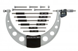 Mitutoyo 340-252-30 Series 340 Digimatic Outside Micrometer with Interchangeable Anvils, 150 to 300 mm, Metric